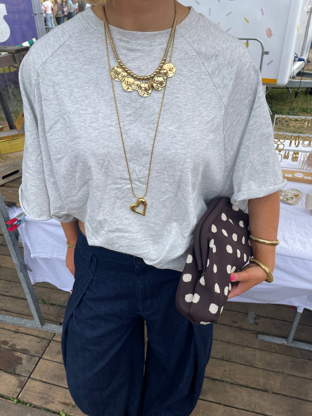 Polka Dot Bag Brown